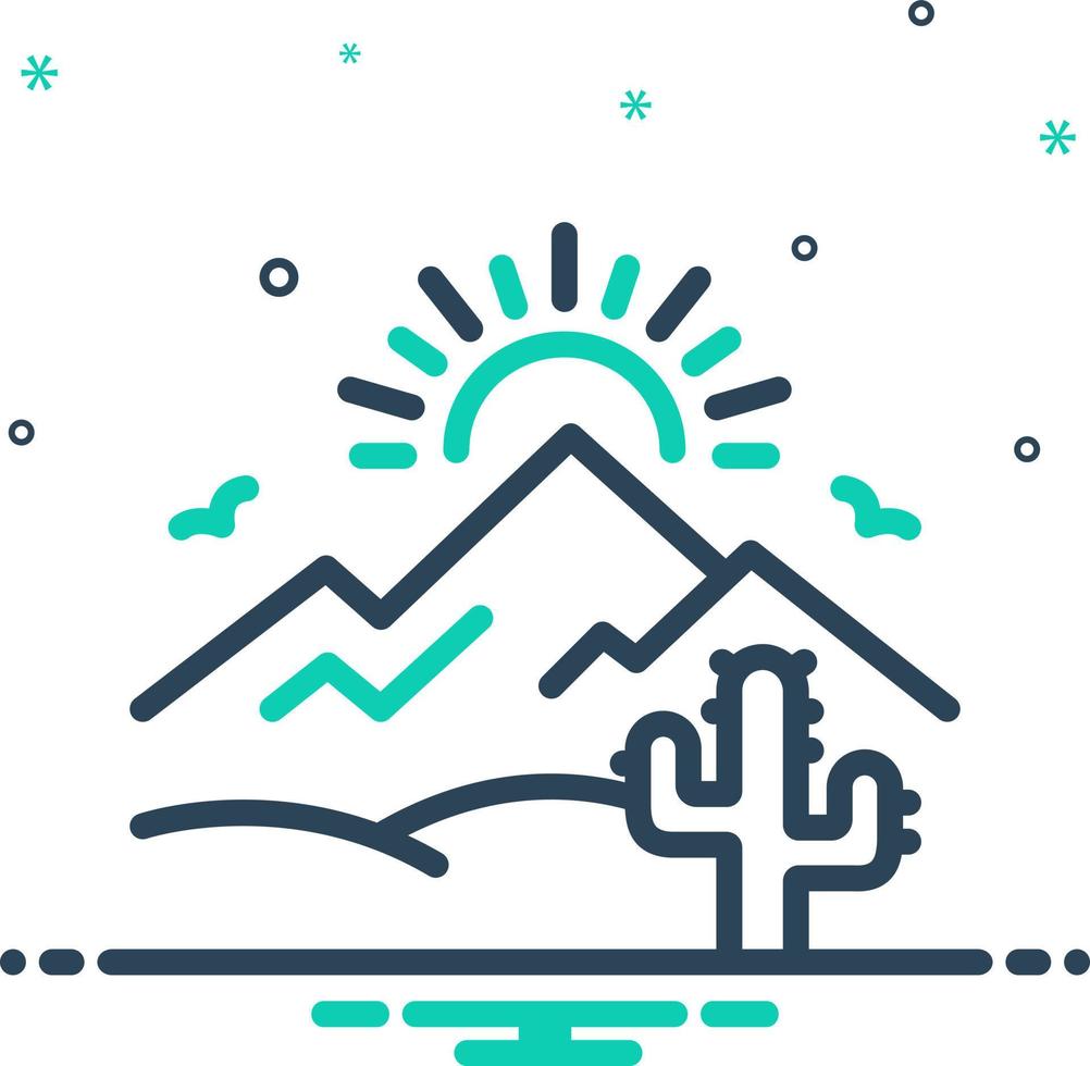 mix icon for desert vector
