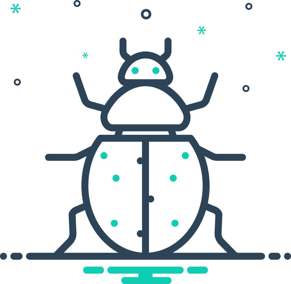 mix icon for ladybug vector