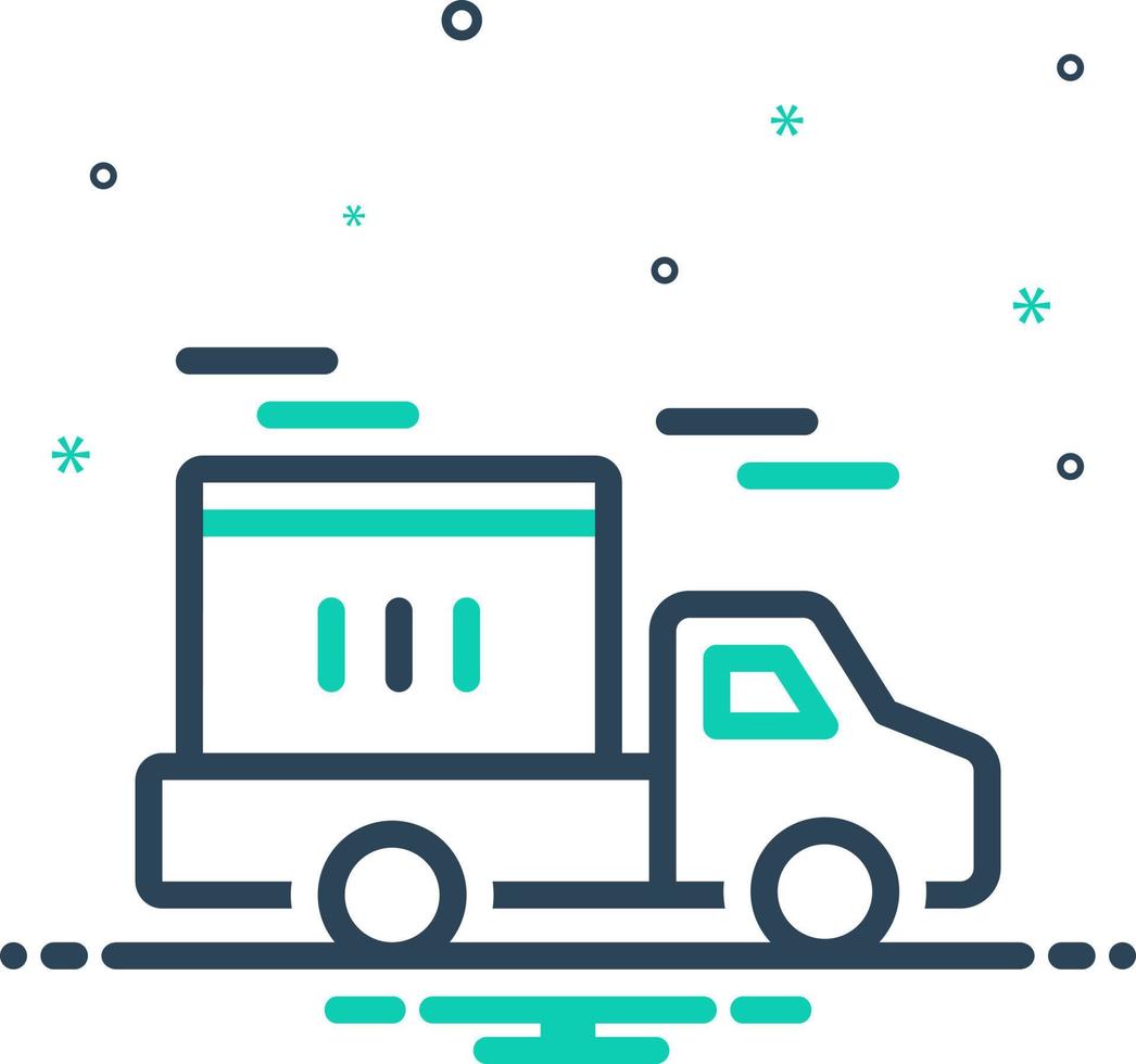 mix icon for delivery vector