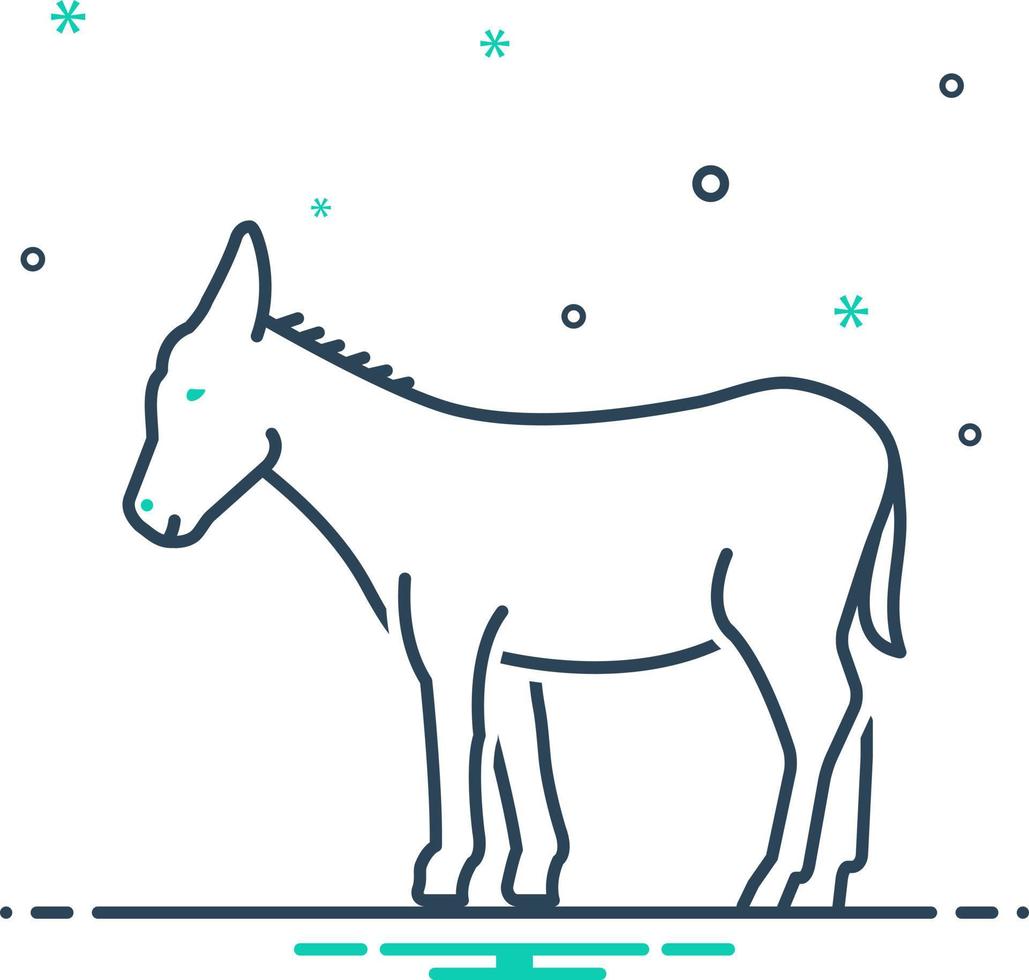 mix icon for donkey vector