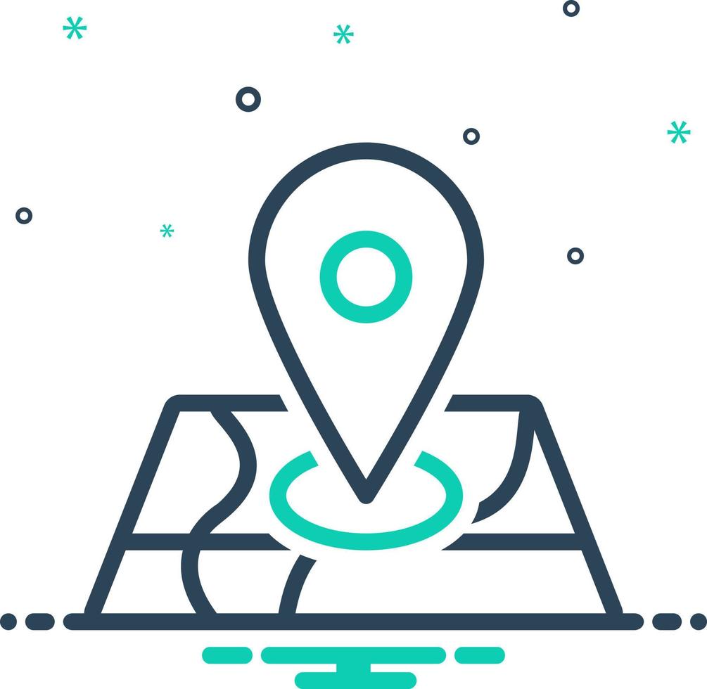 mix icon for locate vector