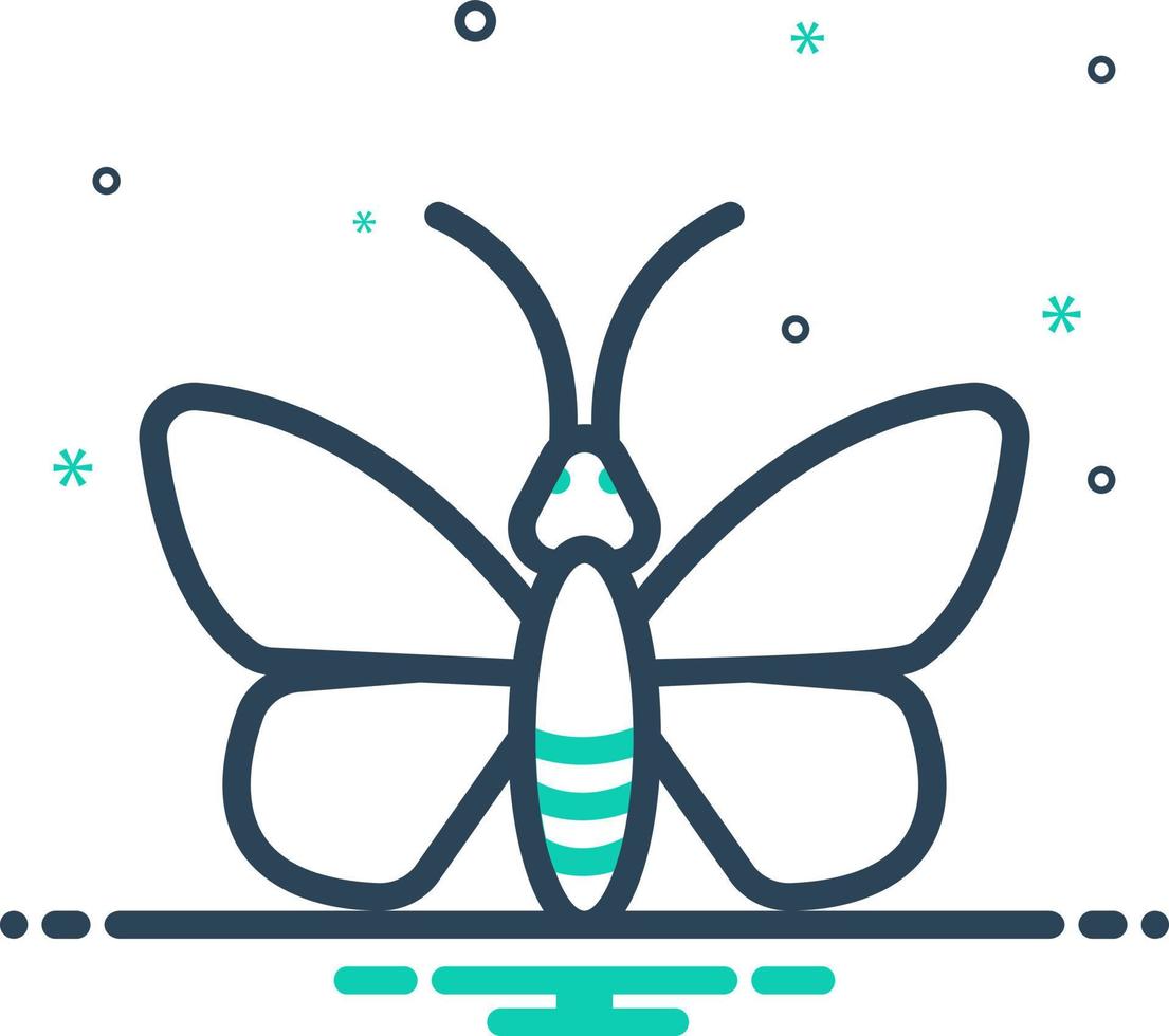 mix icon for butterfly vector