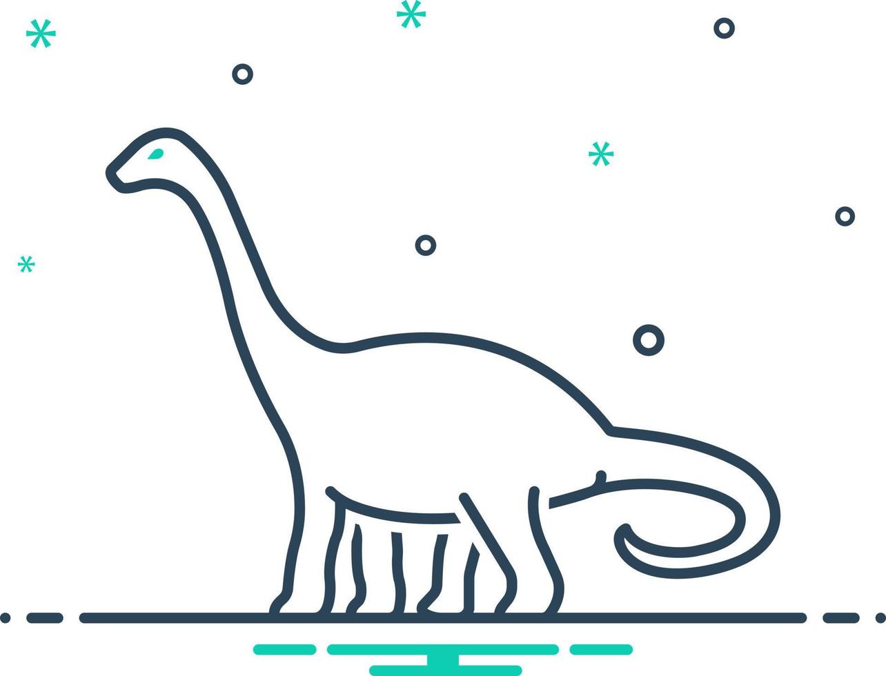 mix icon for dinosaur vector
