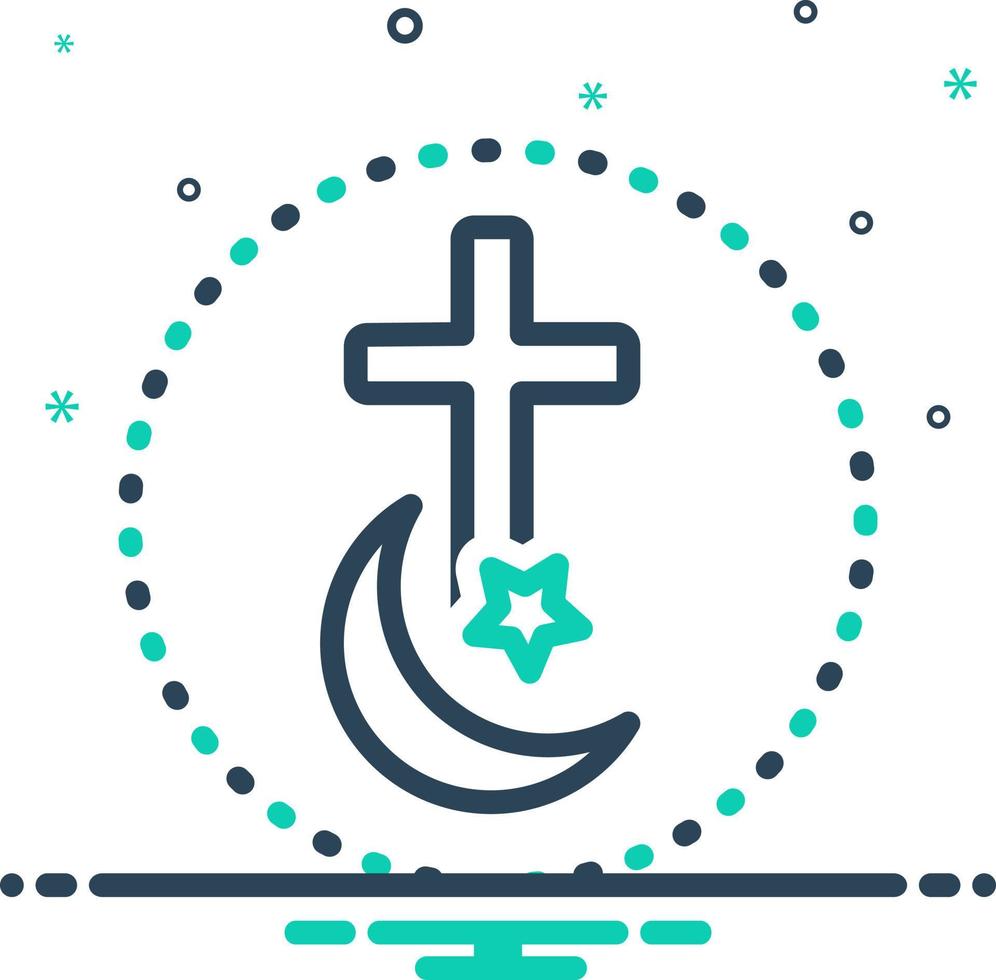 mezcla icono para religión vector