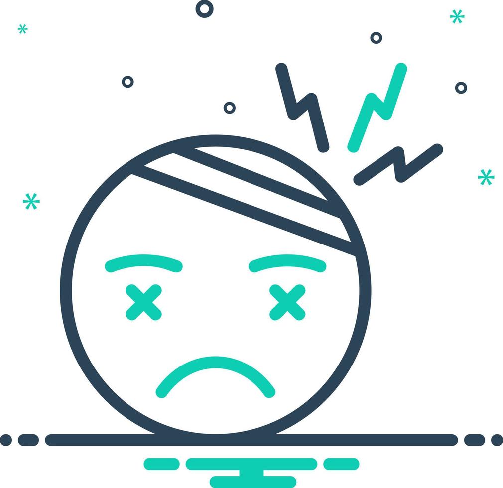 mix icon for stress vector