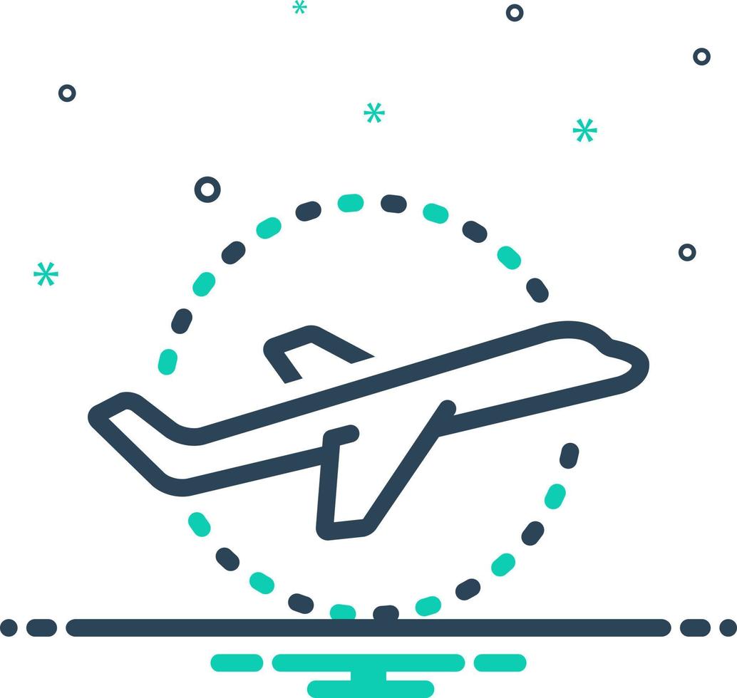 mix icon for plane vector