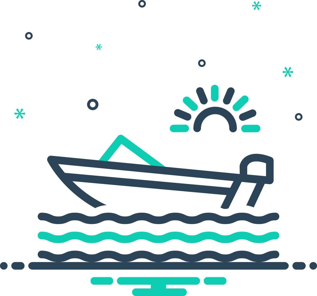 icono de mezcla para barco vector