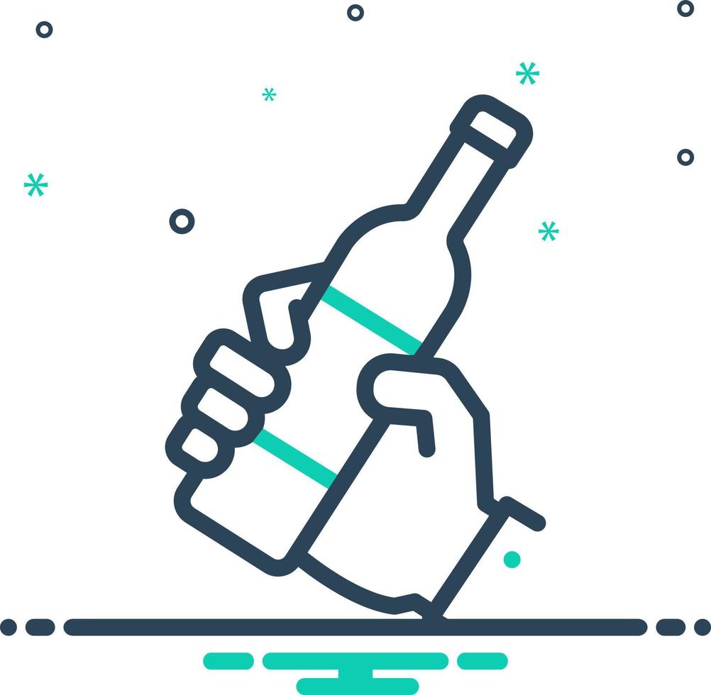 mix icon for drunkard vector