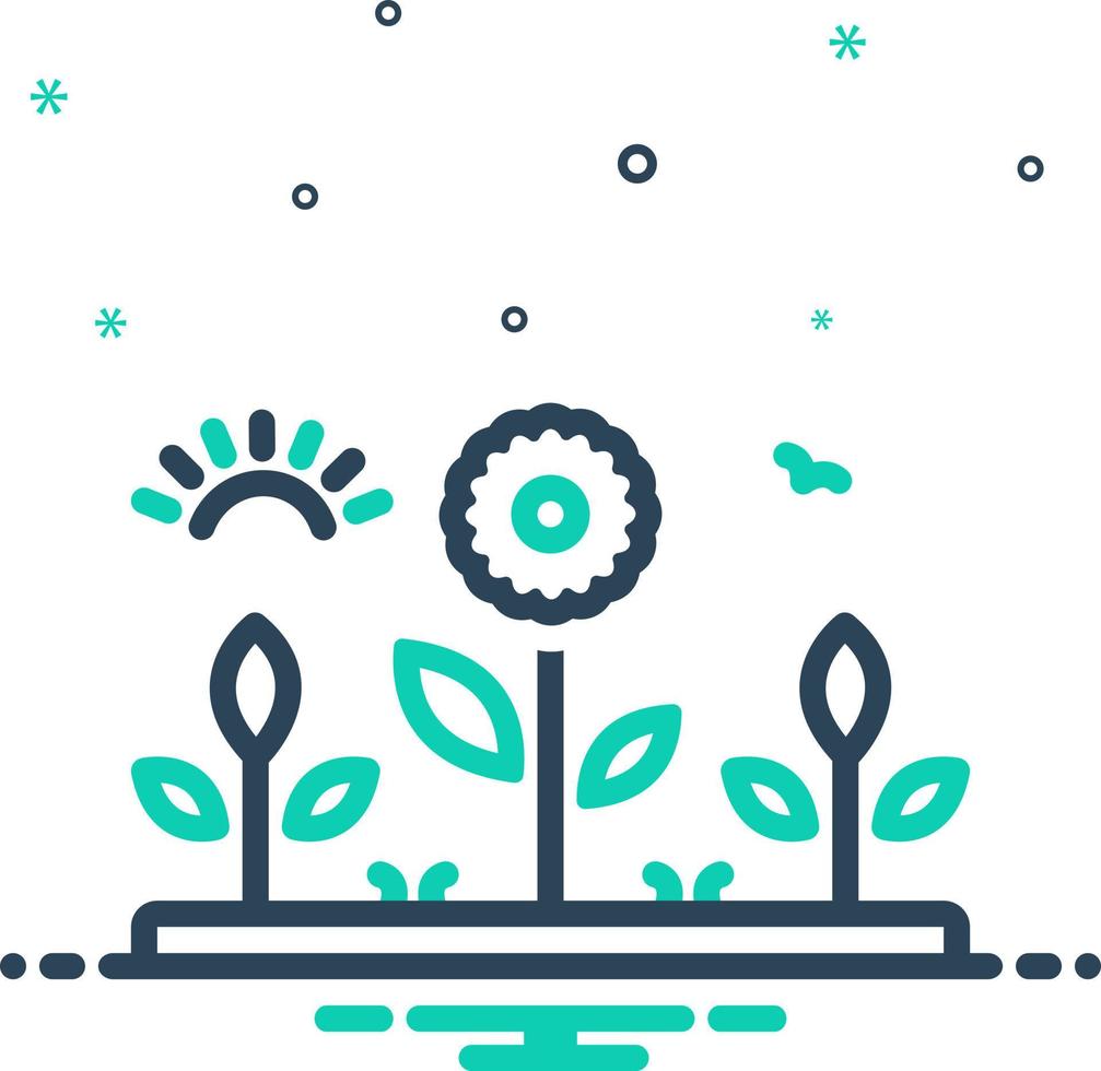 mix icon for garden vector