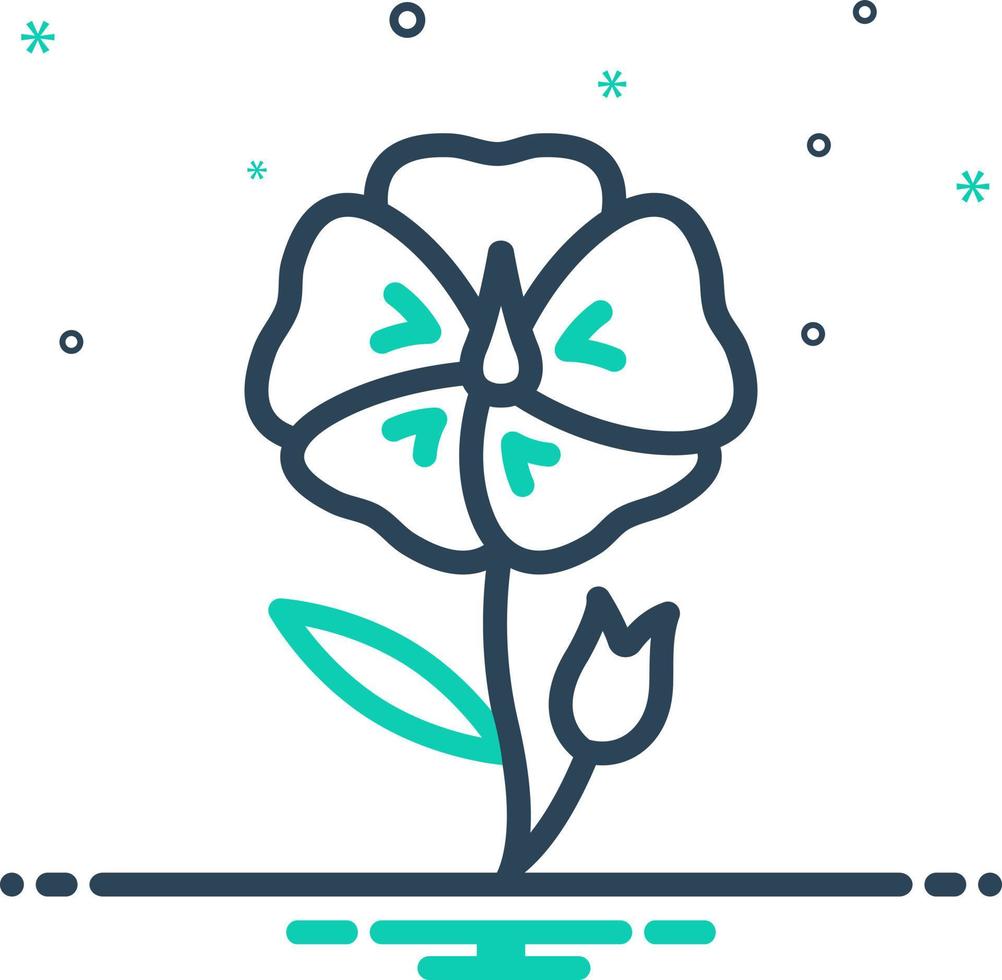 mix icon for flax flower vector
