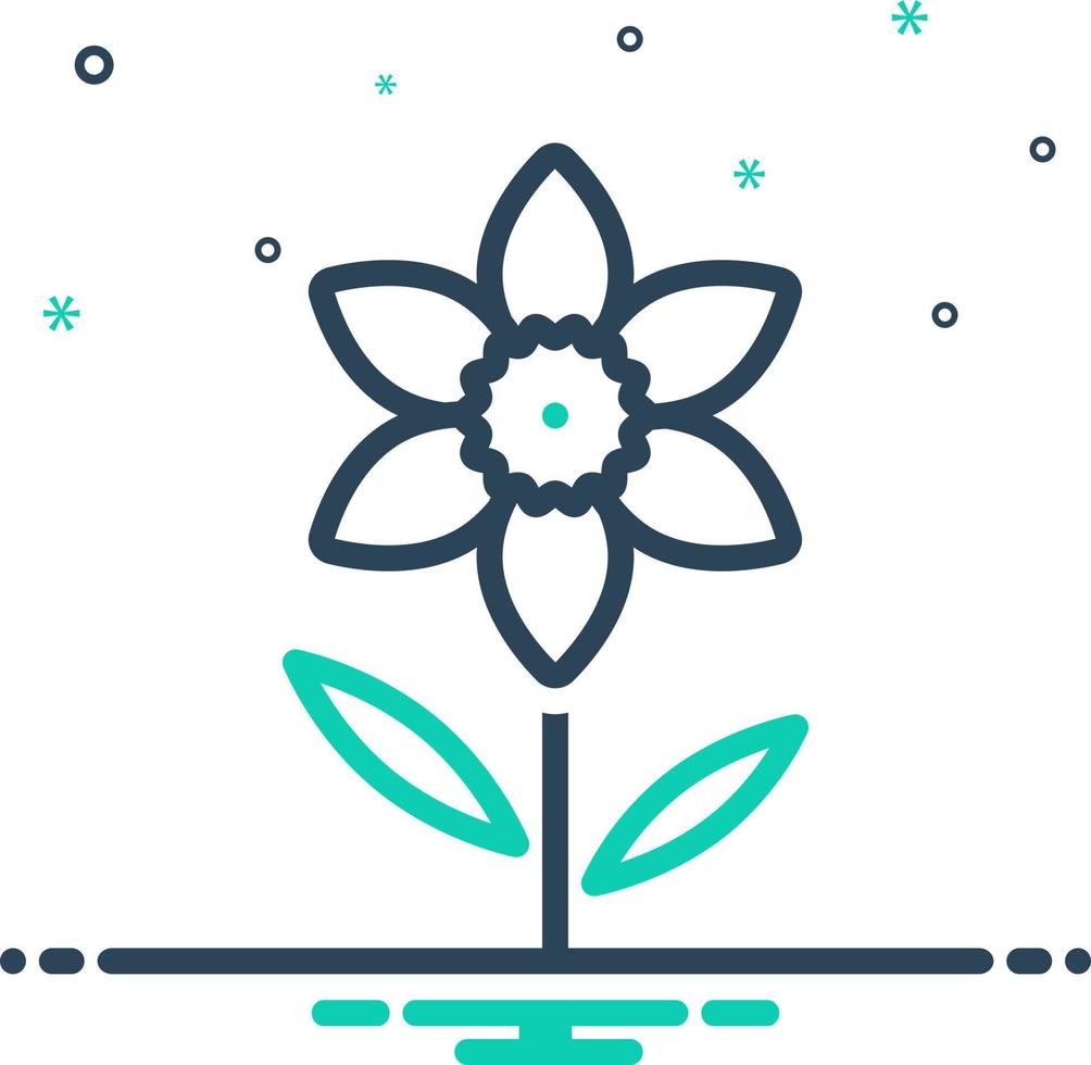 mix icon for daffodil vector