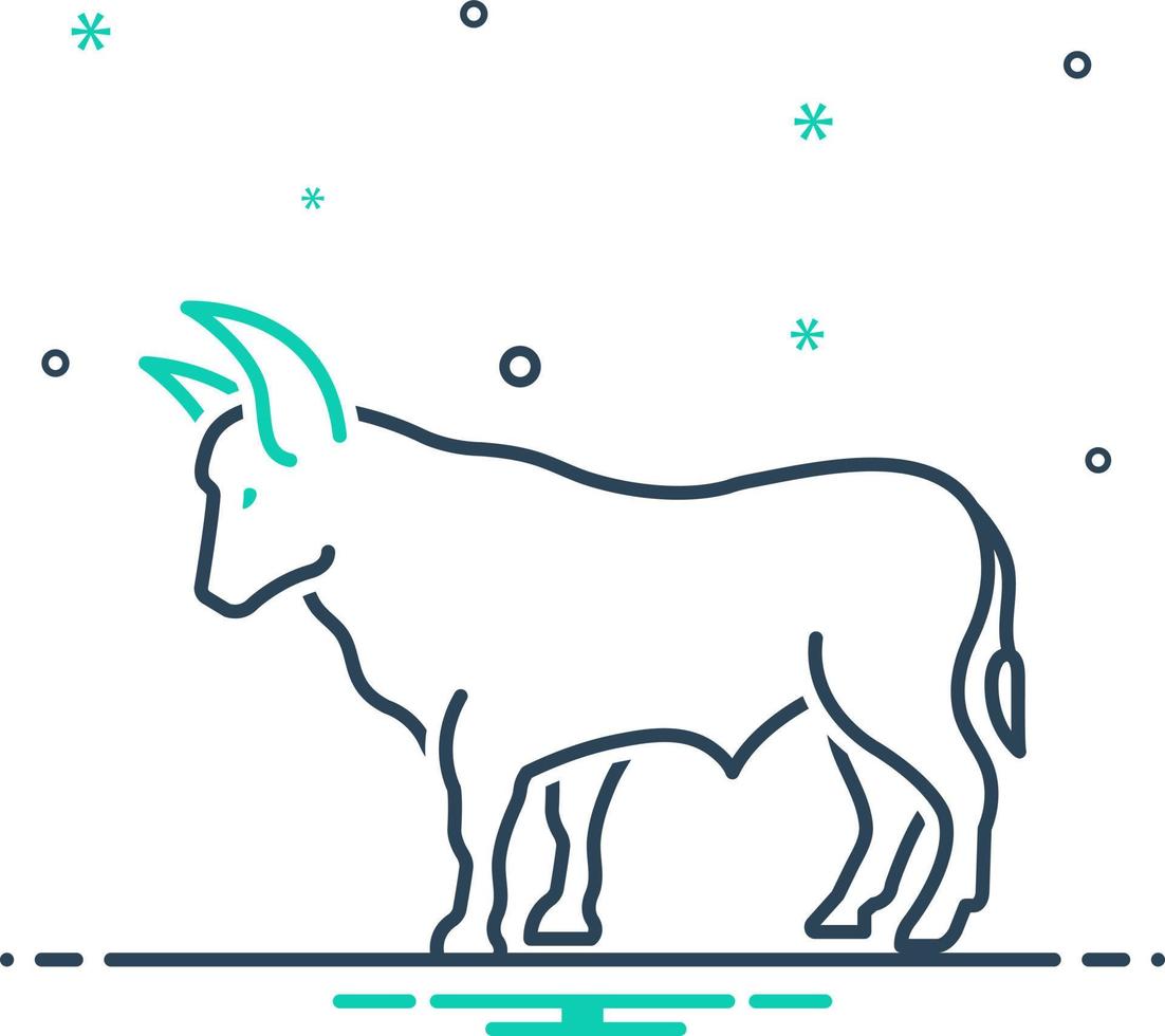 mix icon for bull vector