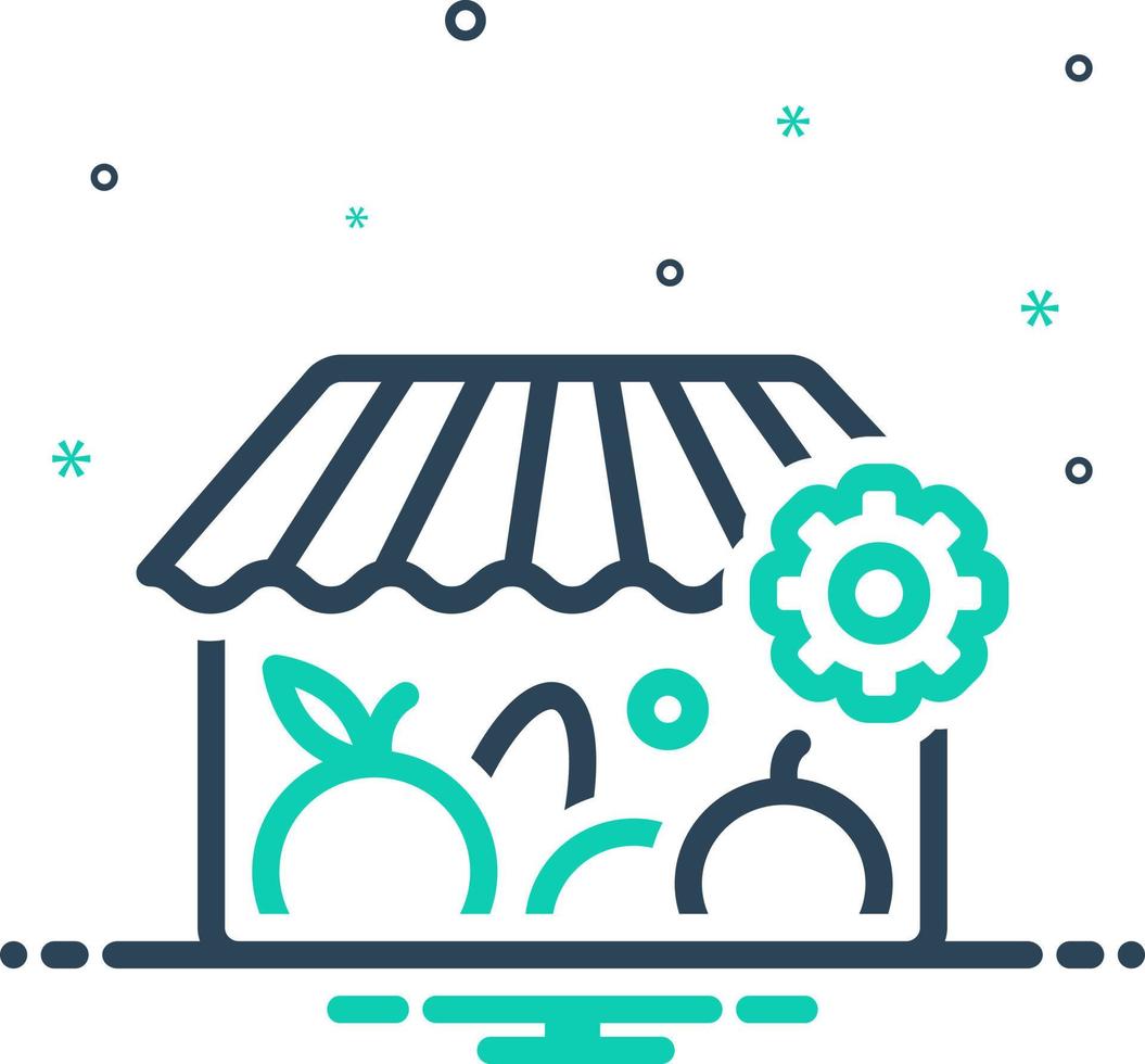 mix icon for produce vector