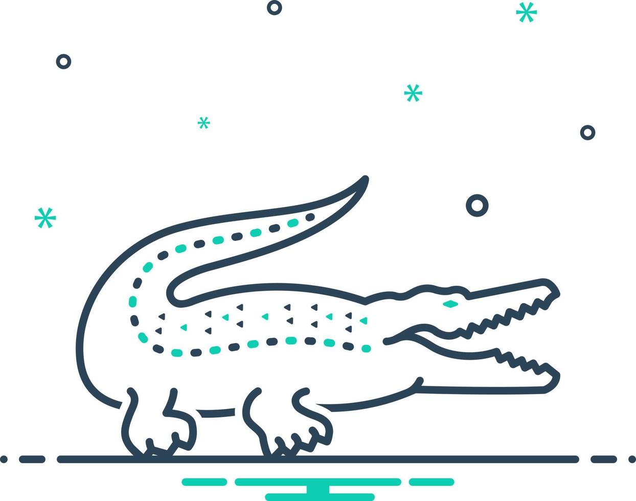 mix icon for crocodile vector