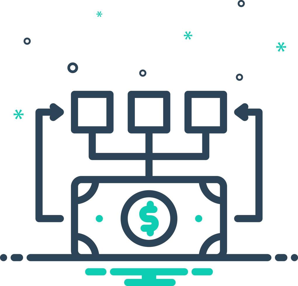 mix icon for flow vector