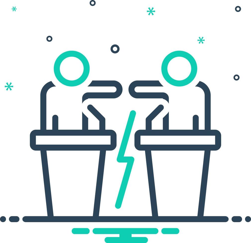 mix icon for opposition vector