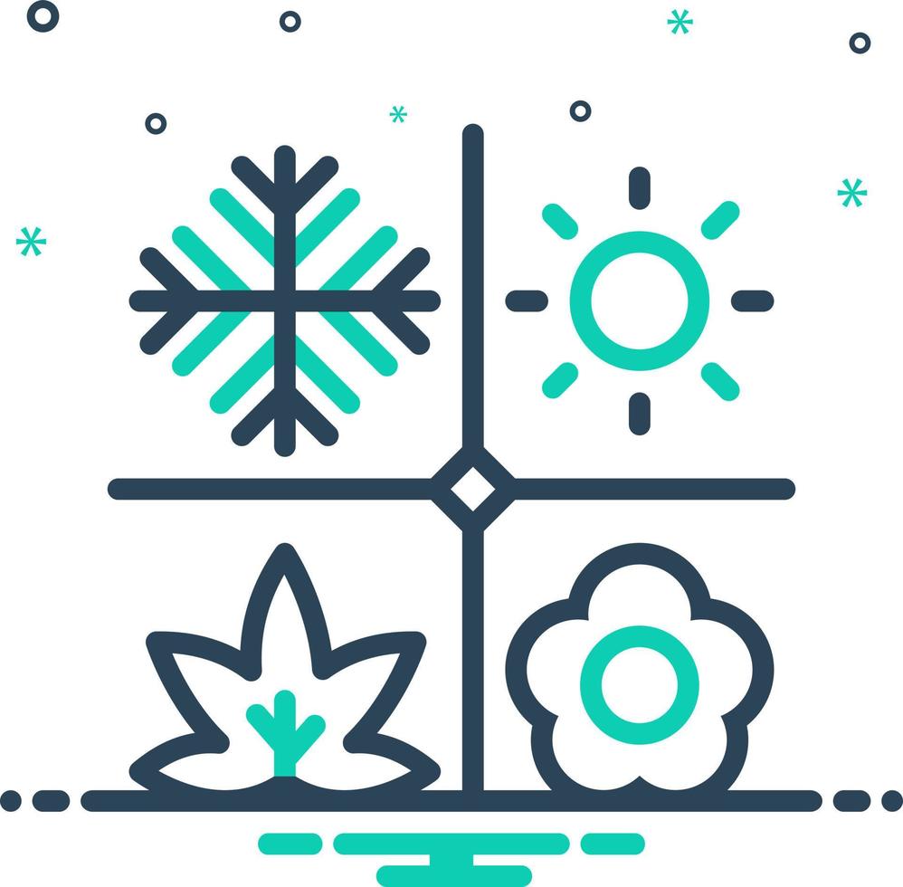 mix icon for season vector