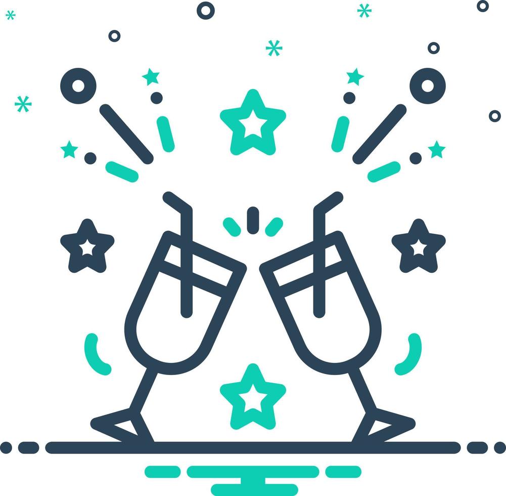 mix icon for enjoy vector