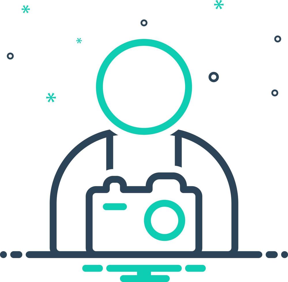 mix icon for photographer vector