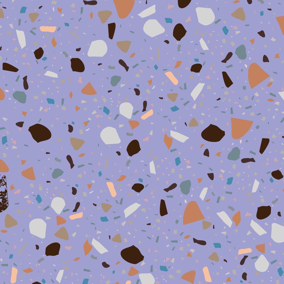 Soft sky violet terrazzo pattern for web and print design vector