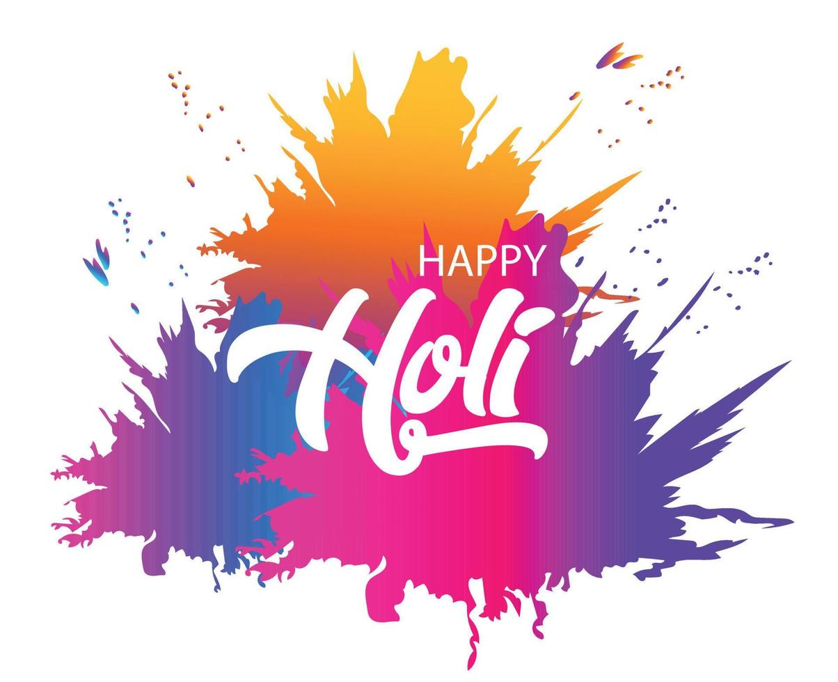 llustration of abstract colorful Happy Holi background for color festival of India celebration greetings vector