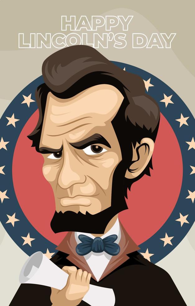 Abrahán Lincoln día concepto vector