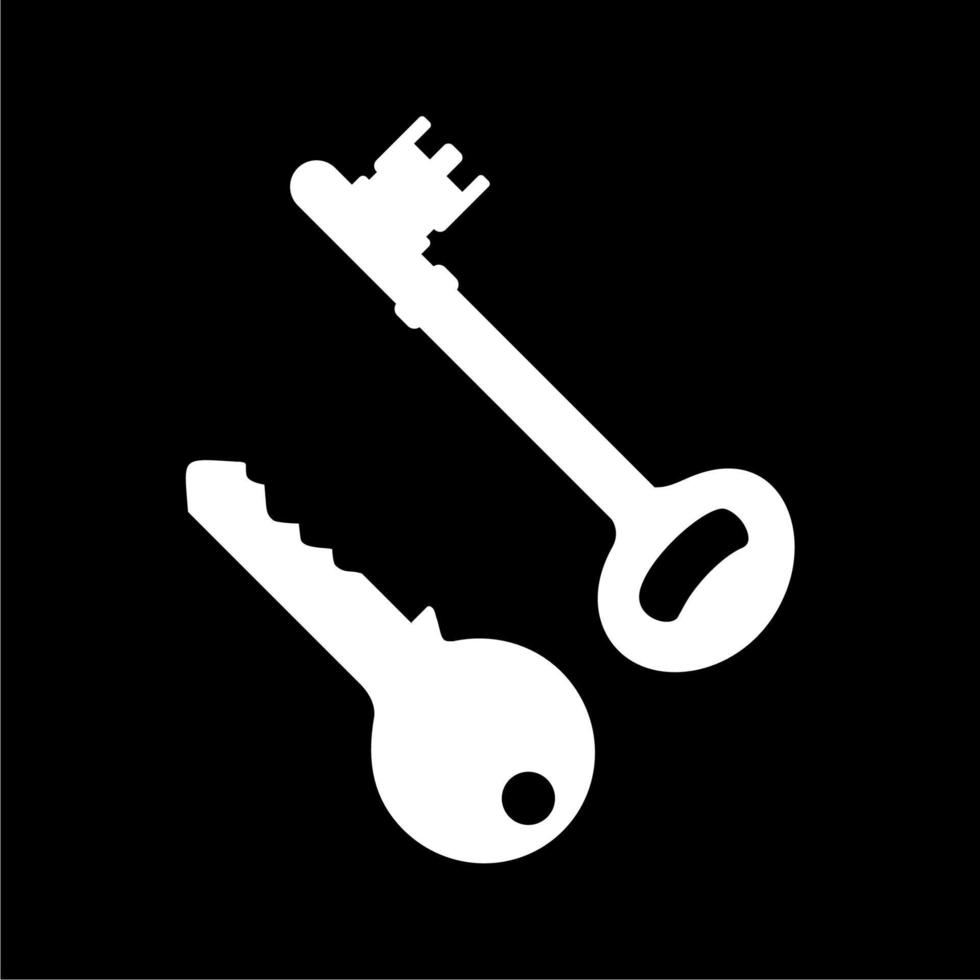 Silhouette of the Key for Icon, Symbol, Sign, Pictogram, Website, Apps, Art Illustration, Logo or Graphic Design Element. Vector Illustration