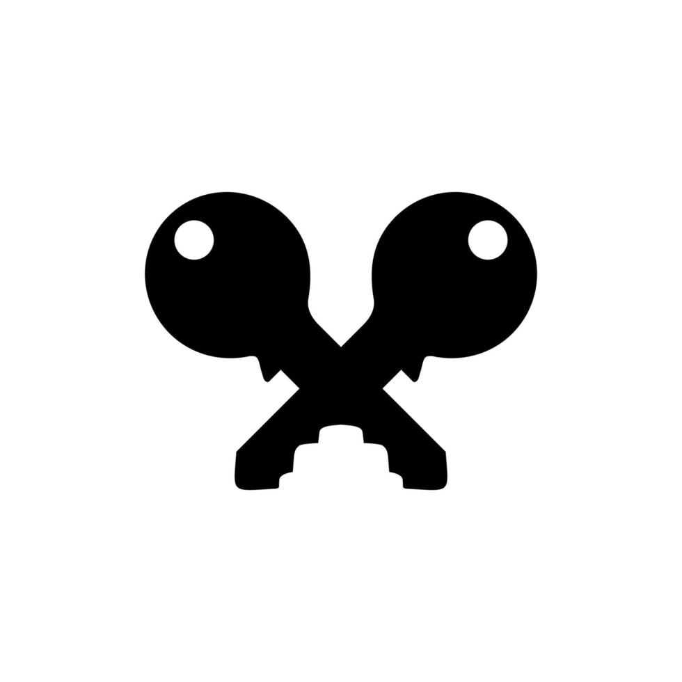Silhouette of the Key for Icon, Symbol, Sign, Pictogram, Website, Apps, Art Illustration, Logo or Graphic Design Element. Vector Illustration