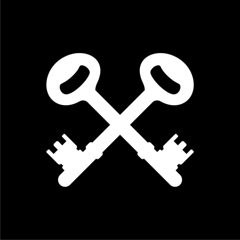 Silhouette of the Key for Icon, Symbol, Sign, Pictogram, Website, Apps, Art Illustration, Logo or Graphic Design Element. Vector Illustration
