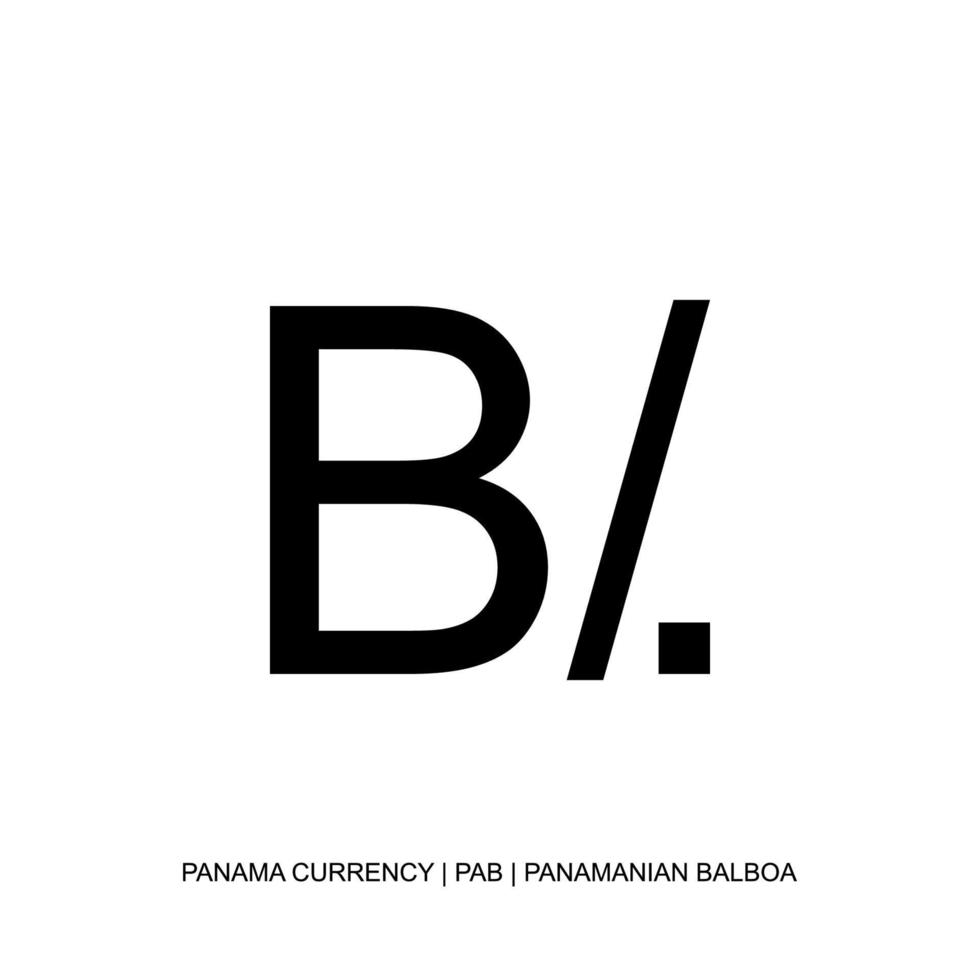 Panama Currency Symbol, Panamanian Balboa Icon, PAB Sign. Vector Illustration