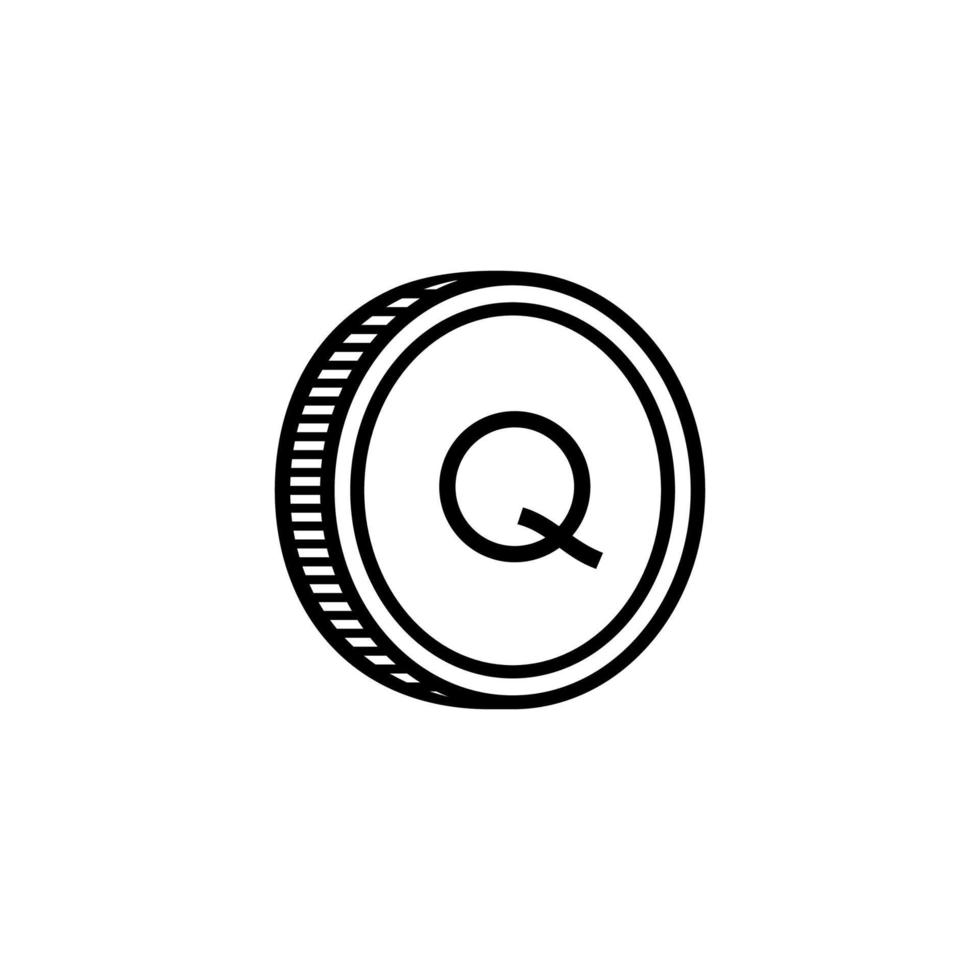 Guatemala Currency Symbol, Guatemalan Quetzal Icon, GTQ Sign. Vector Illustration
