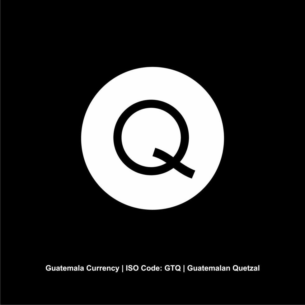 Guatemala Currency Symbol, Guatemalan Quetzal Icon, GTQ Sign. Vector