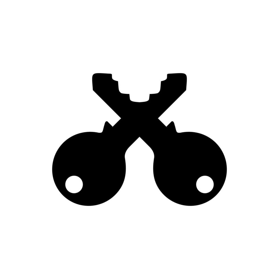 Silhouette of the Key for Icon, Symbol, Sign, Pictogram, Website, Apps, Art Illustration, Logo or Graphic Design Element. Vector Illustration