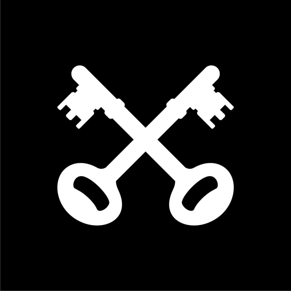 Silhouette of the Key for Icon, Symbol, Sign, Pictogram, Website, Apps, Art Illustration, Logo or Graphic Design Element. Vector Illustration