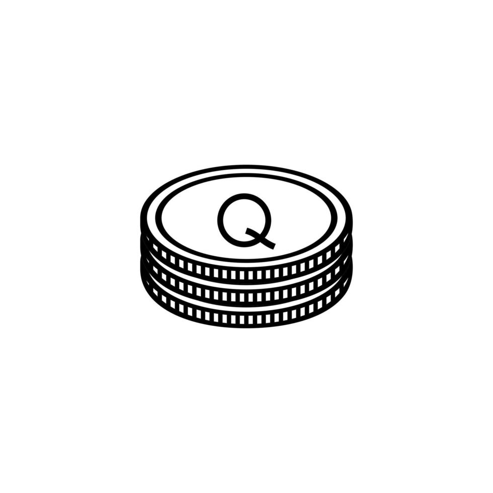 Guatemala Currency Symbol, Guatemalan Quetzal Icon, GTQ Sign. Vector Illustration