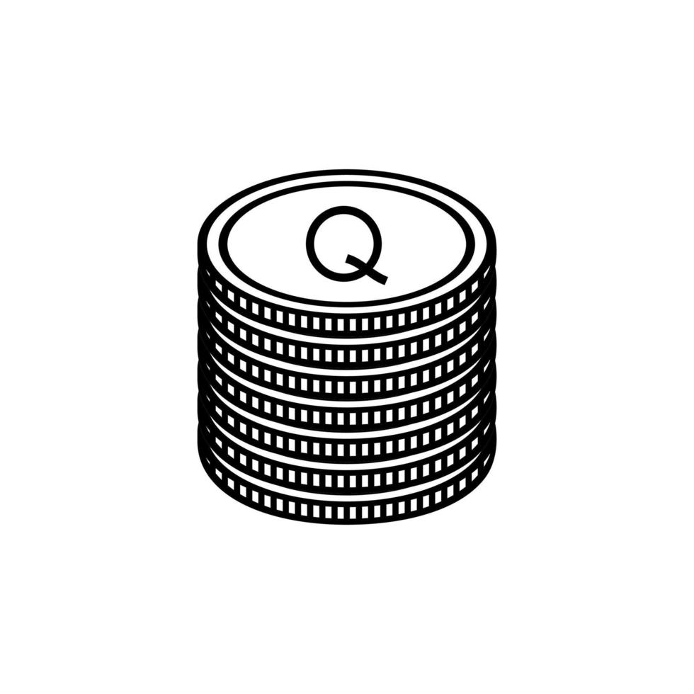 Guatemala Currency Symbol, Guatemalan Quetzal Icon, GTQ Sign. Vector Illustration