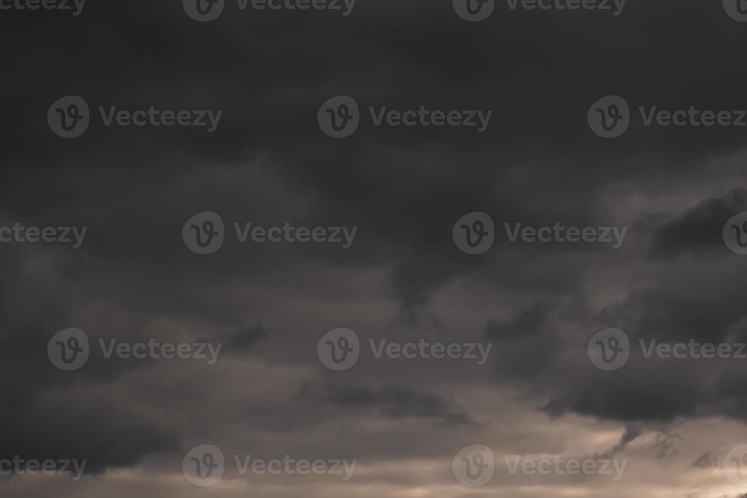 panorama of black sky background with storm clouds. thunder front, may use for sky replacement photo