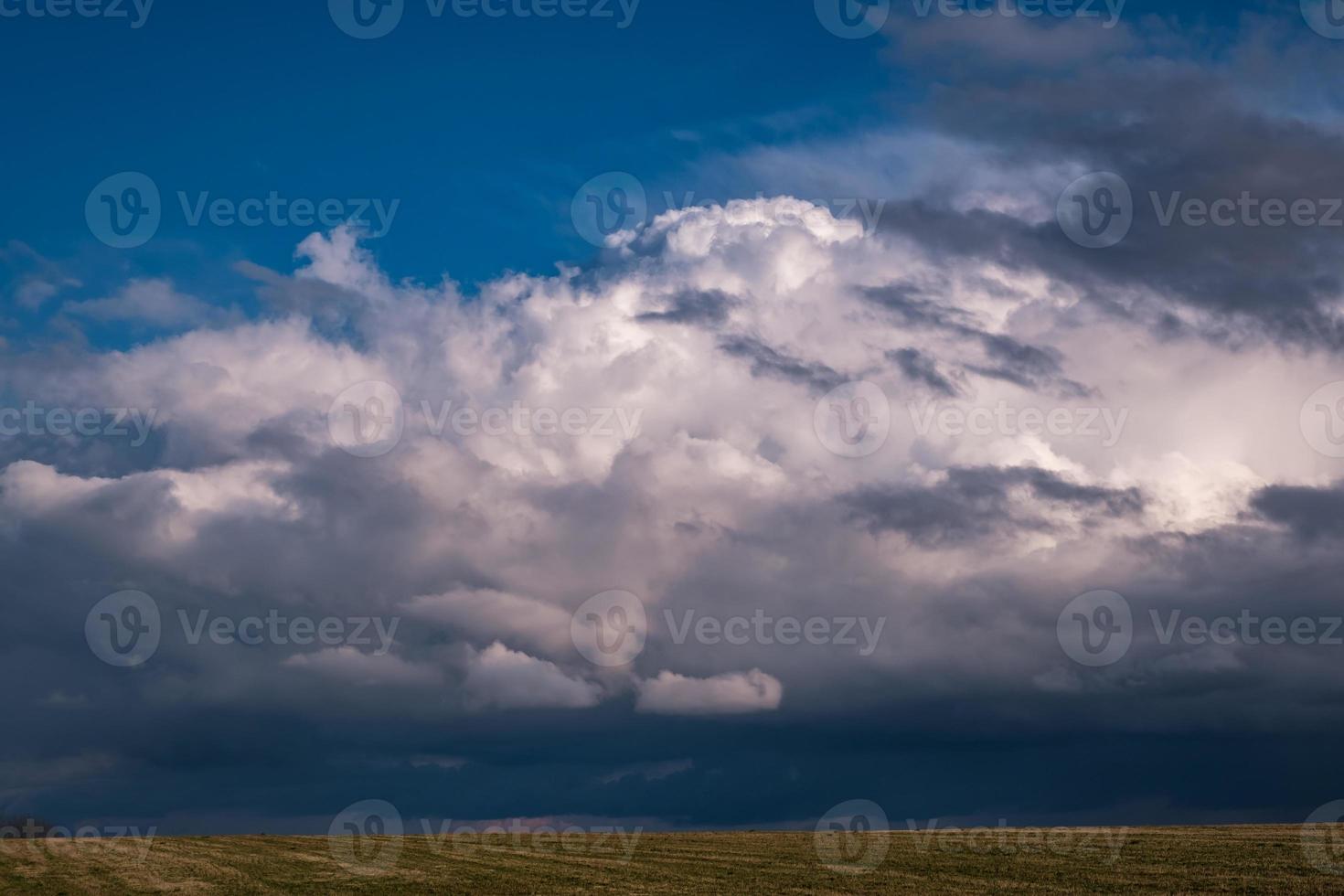 panorama of black sky background with storm clouds. thunder front, may use for sky replacement photo
