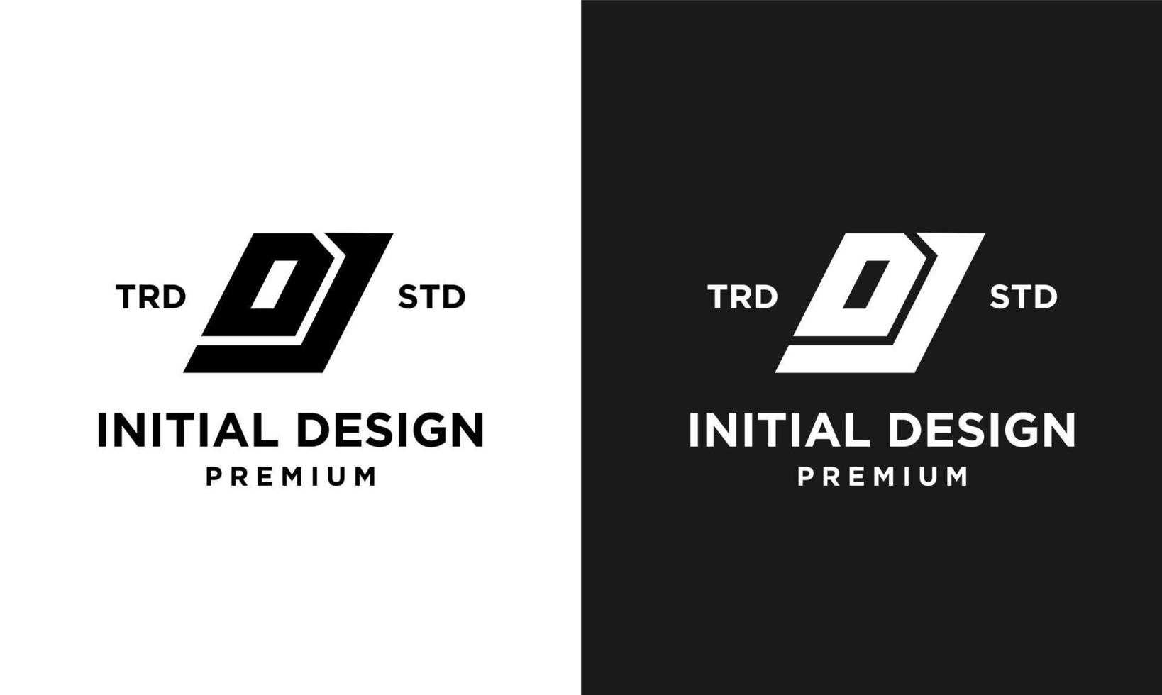 DJ Initial design letter logo vector