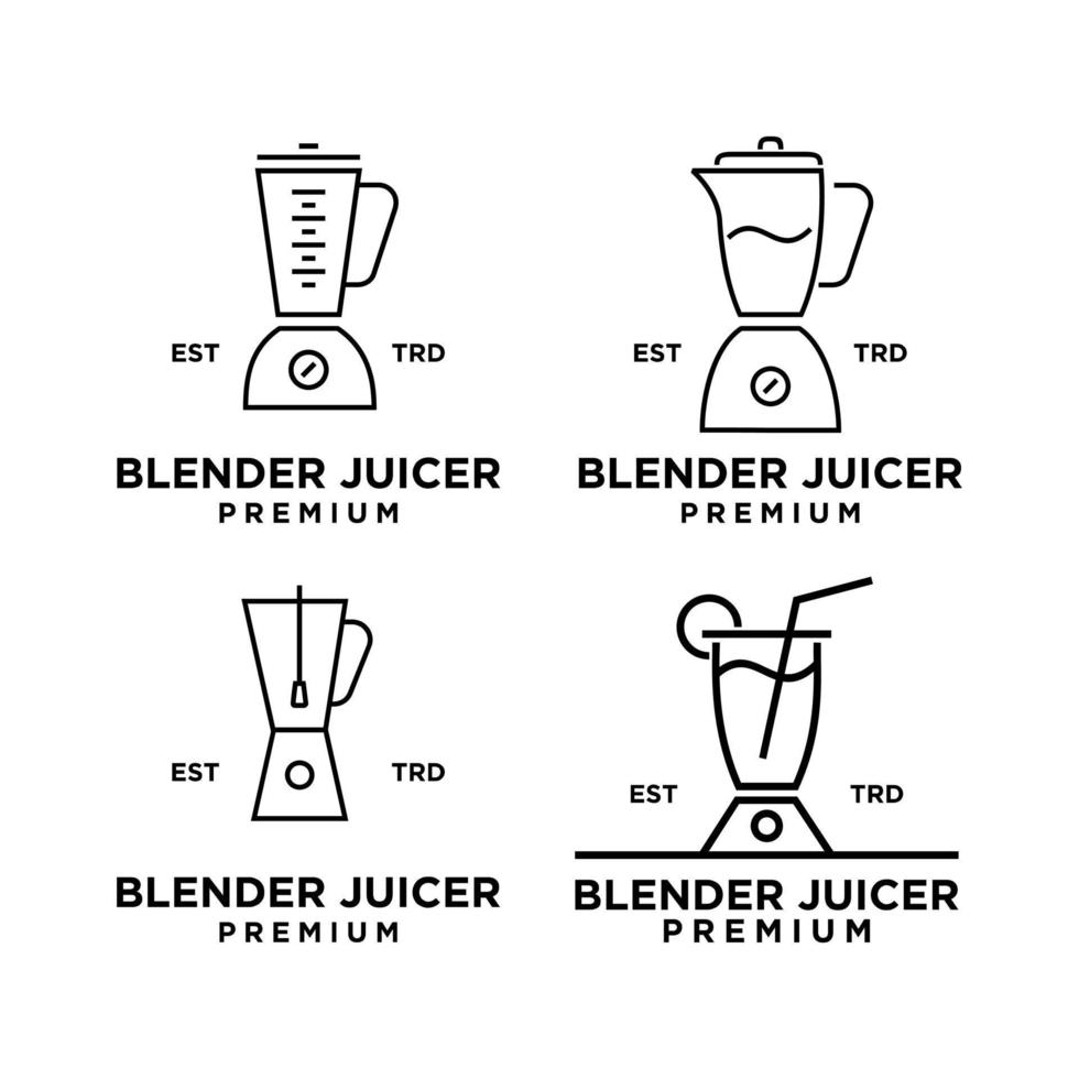 blender icon design minimalist logo set collection vector