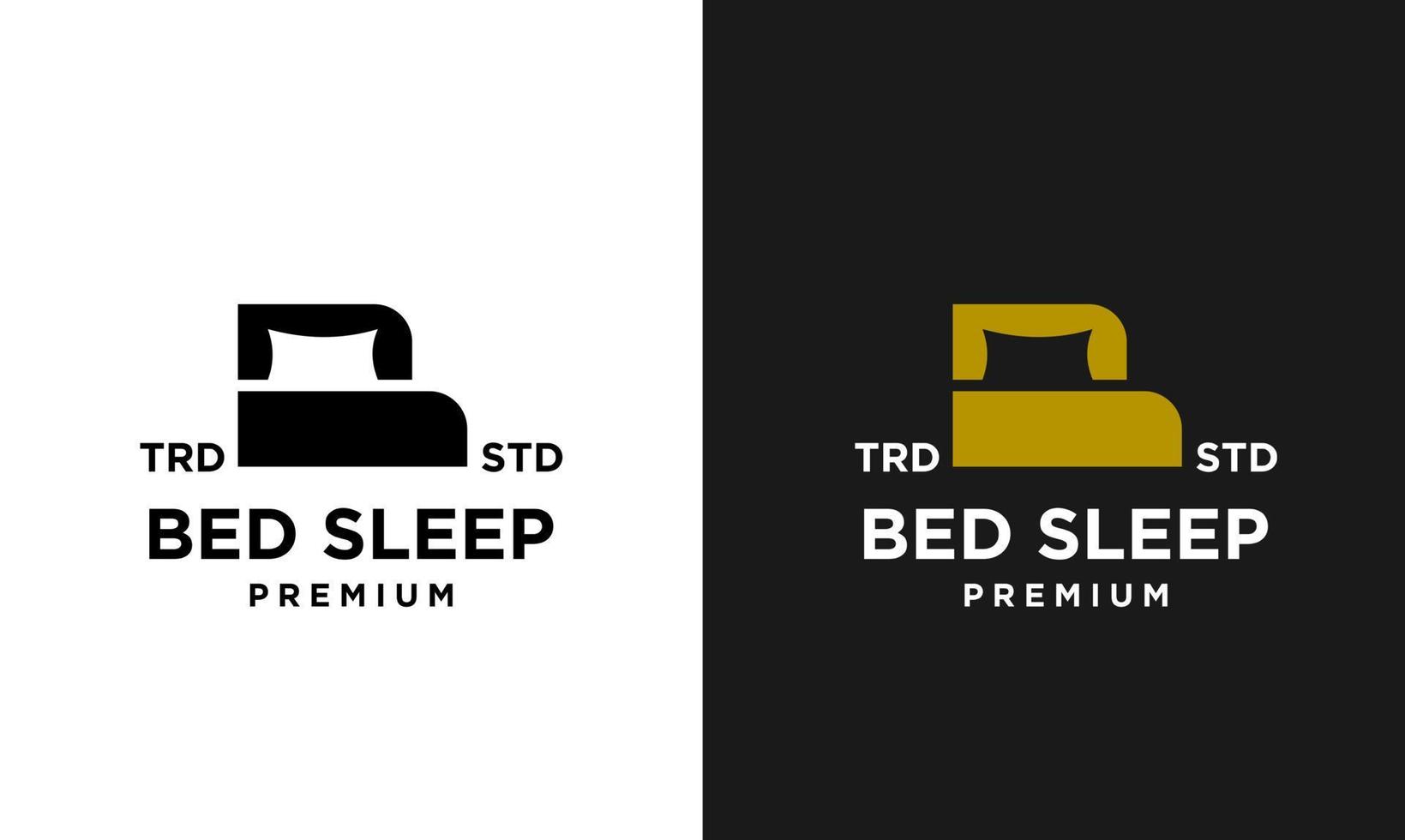 cama diseño icono moderno Clásico letra logo vector