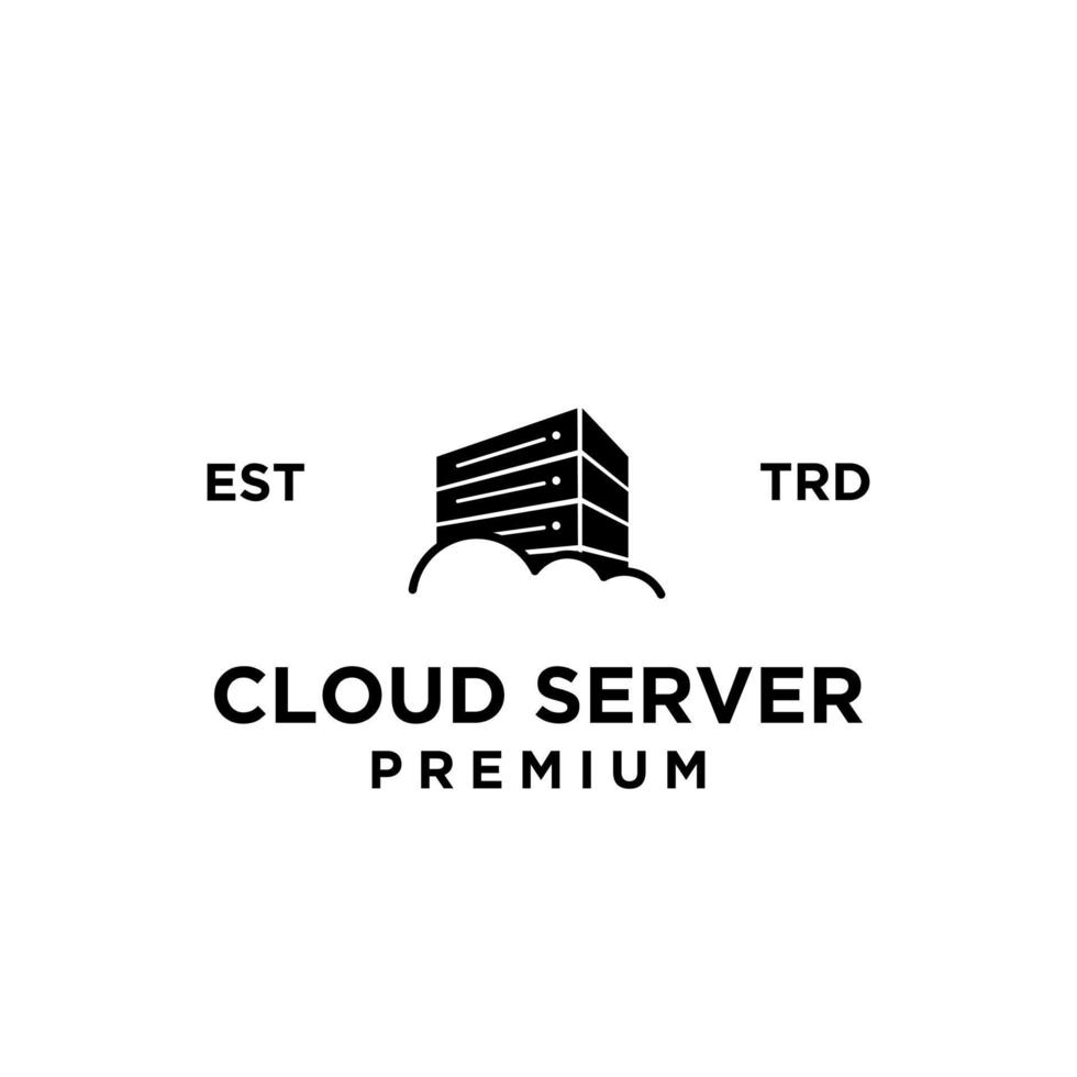 Cloud server logo icon design illustration vector