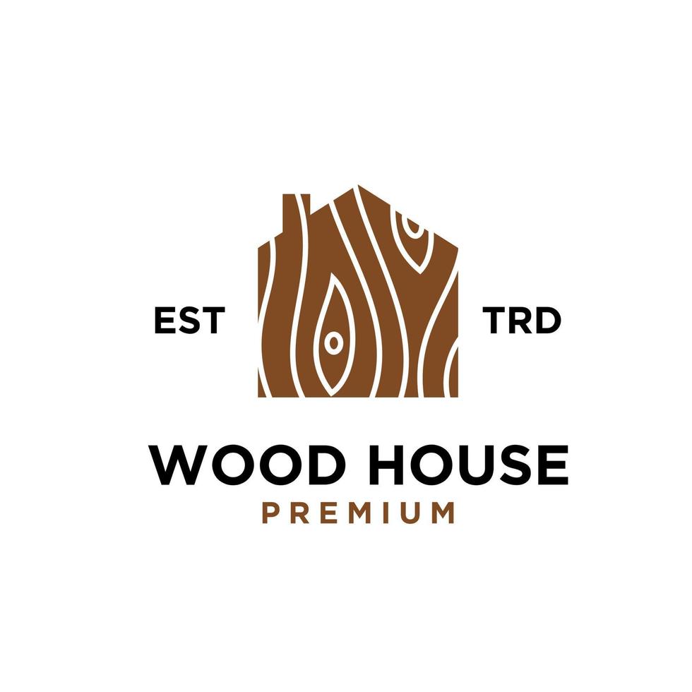 madera casa logo icono diseño vector ilustración