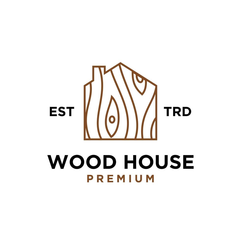 madera casa logo icono diseño vector ilustración