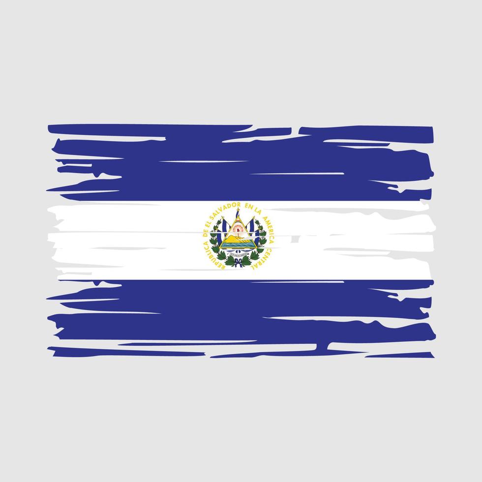 El Salvador Flag Brush vector