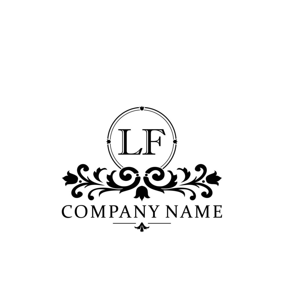 letter LF floral logo design. logo for women beauty salon massage cosmetic or spa brand vector