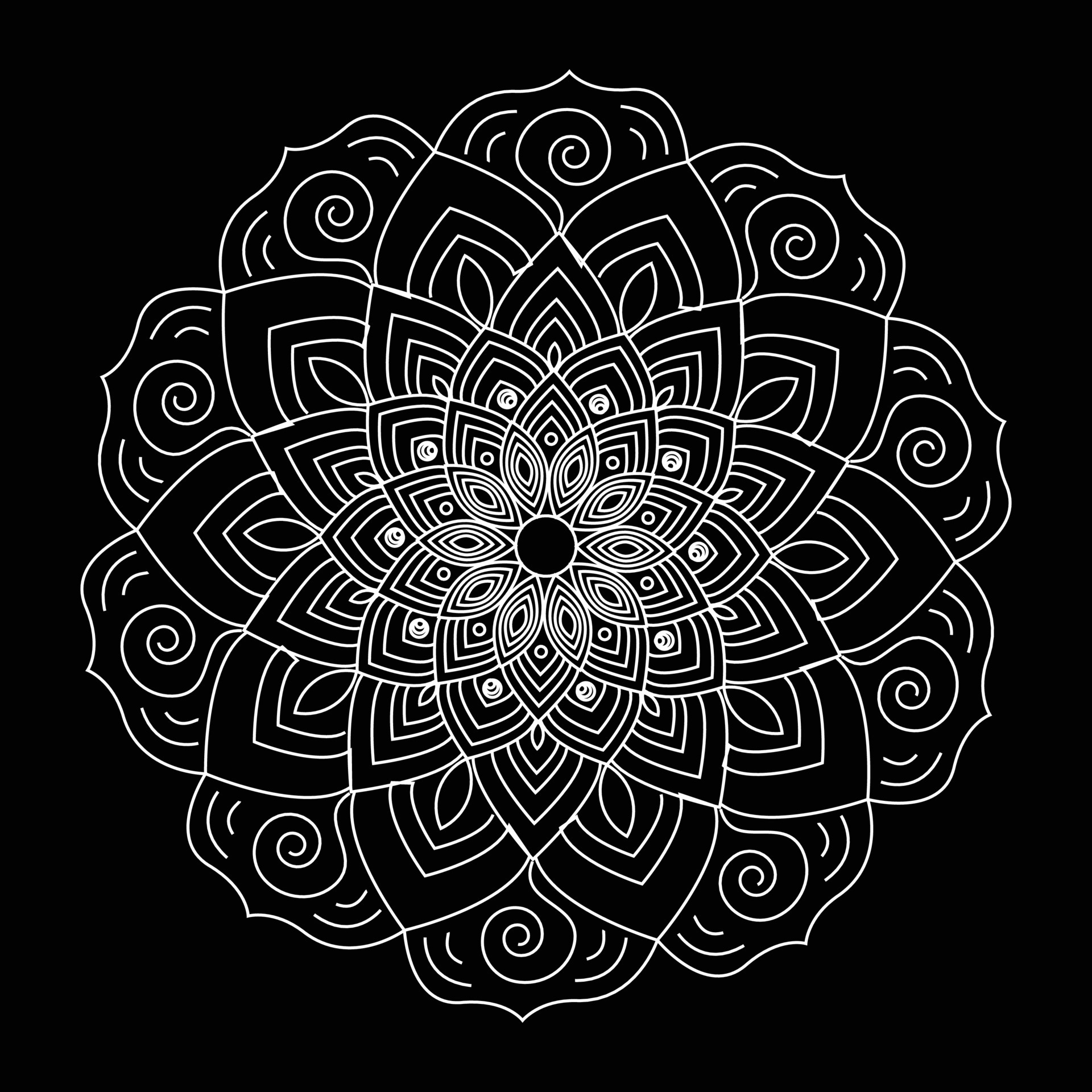 Leaf Flower Petal Coloring Mandala Art Simple Graphic Shape Vector Floral  Oriental Outline Vintage Decorative Elements Pattern Illustration 20309929 Vector  Art at Vecteezy