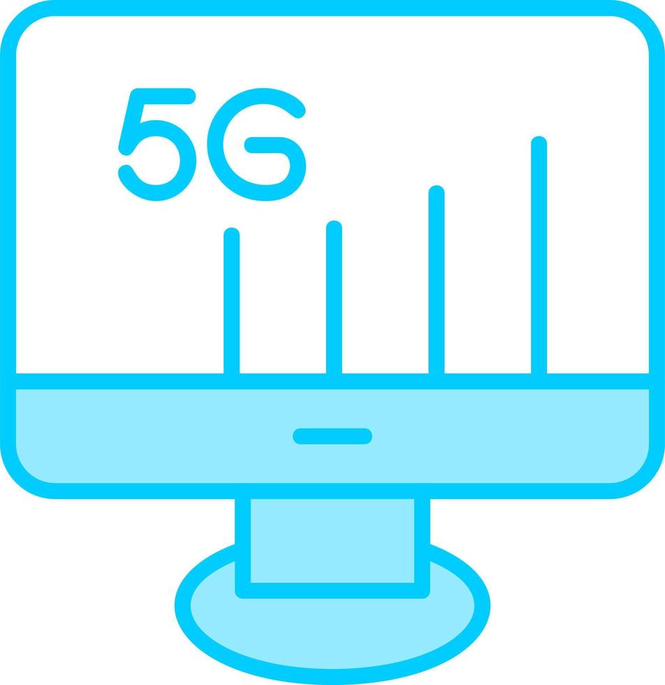 5g Monitor Vector Icon