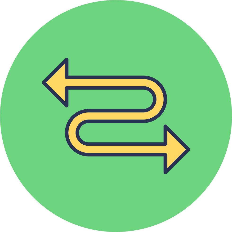 Zigzag Arrow Vector Icon