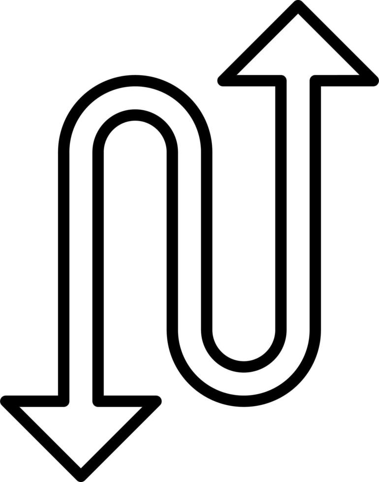 Zigzag Arrow Vector Icon